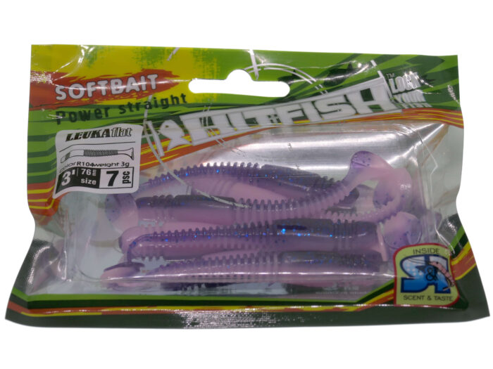 Hitfish Leuka Flat 7.6CM (3 inch), culoare R104 (7buc/plic) - imagine 3