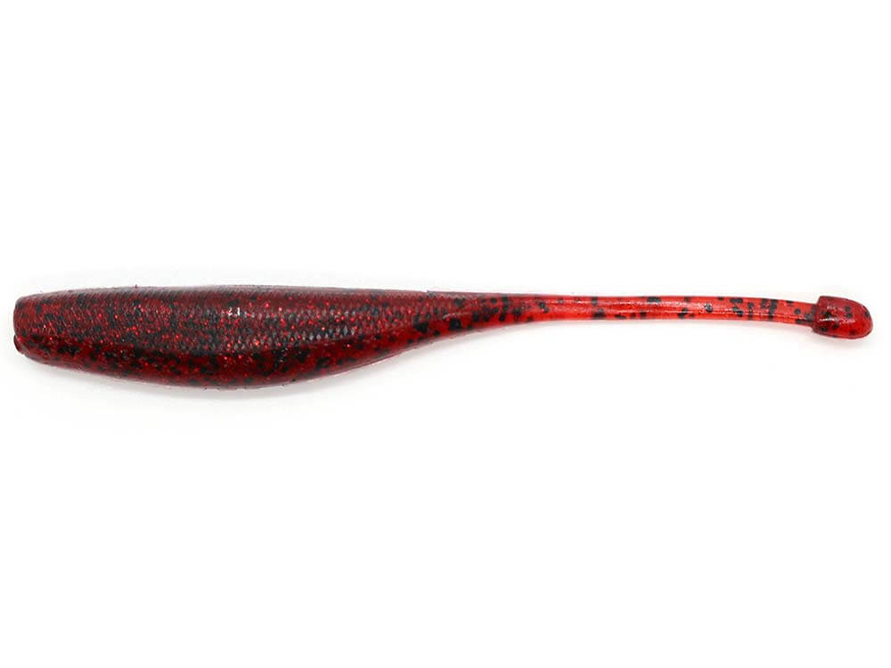 Damiki Dope Shad 10.2CM (4'') - 439 (Clear Red Black Silver)