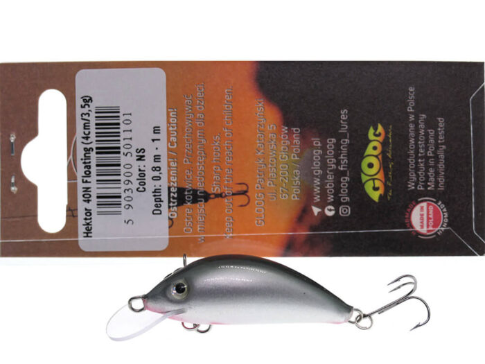 Gloog Hektor 40N, 4cm, 4.5gr (Sinking), NS (Natural Silver) - imagine 6