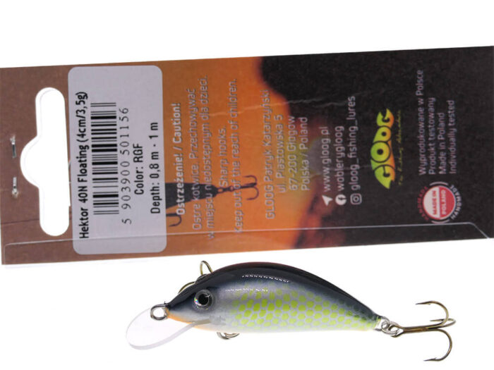 Gloog Hektor 40N, 4cm, 4.5gr (Sinking), RGF (Roach Green Fluo) - imagine 7