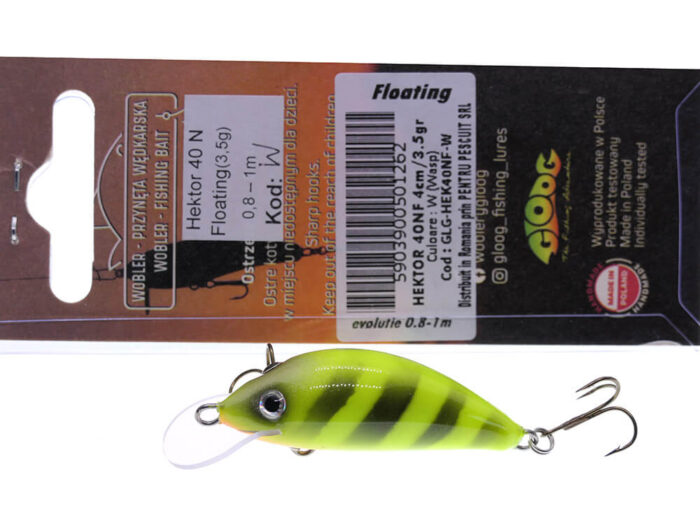 Gloog Hektor 40N, 4cm, 4.5gr (Sinking), W (Wasp) - imagine 7