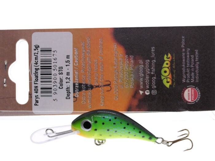 Gloog Parys 40N, 4cm, 2.5gr (Floating), STG (Sea Trout Green) - imagine 7