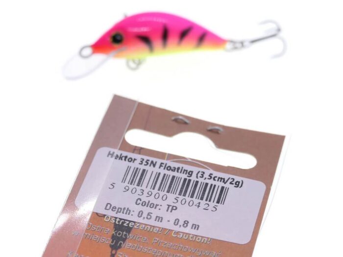 Gloog Hektor 35N, 3.5cm, 3gr (Sinking), TP (Tiger Pink) - imagine 4