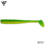 KP Baits Slim Shad 10CM (4 inch), culoare 011 (Lime Two Tone) (5buc/plic)