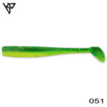 KP Baits Slim Shad 10CM (4 inch), culoare 051 (Chartreuse Green) (5buc/plic)