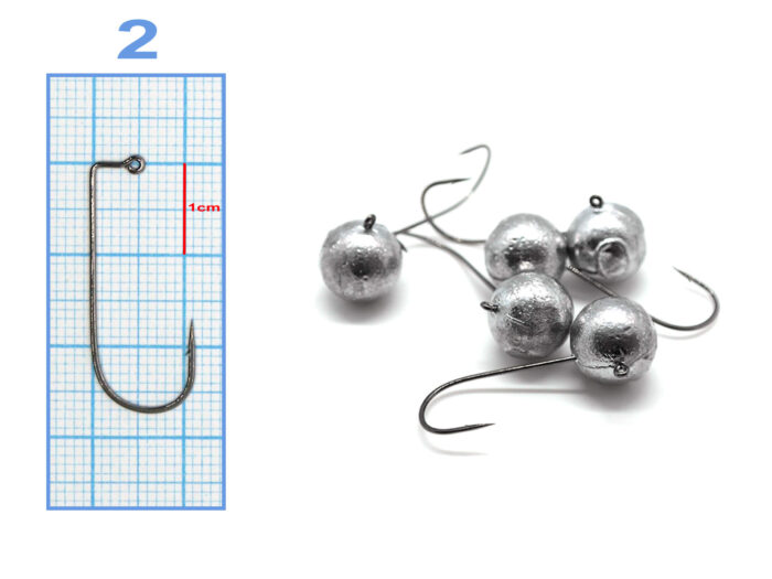 M.Hooks MicroJig Bila marimi 6, 4, 2 si 1, gramaj inscriptionat (5buc/plic) - imagine 2