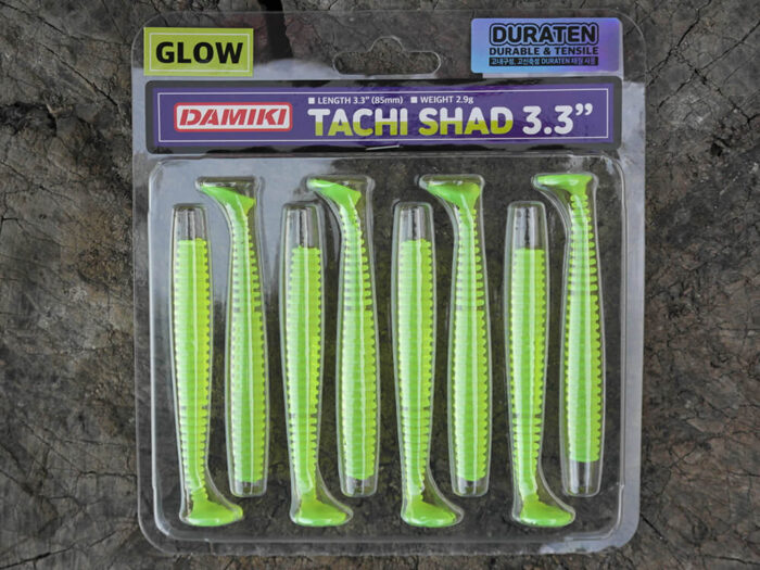 Damiki Tachi Shad 8.5CM (3.3 inch), 002DU (Chart Glow), 8buc/plic - imagine 5