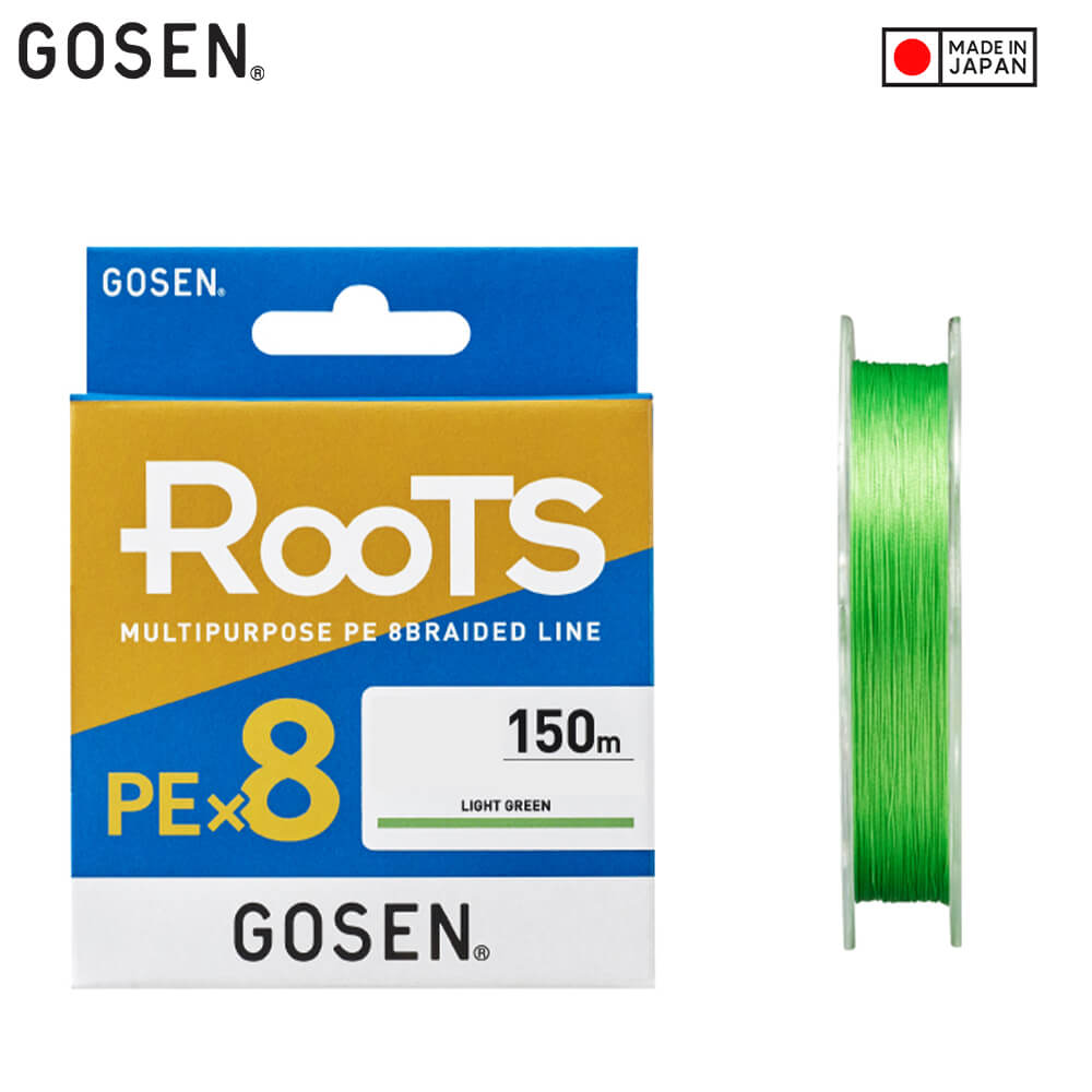 Gosen Fir Textil PE Roots X8 Light Green 150m / #1.5 / 0.202mm / 14kg