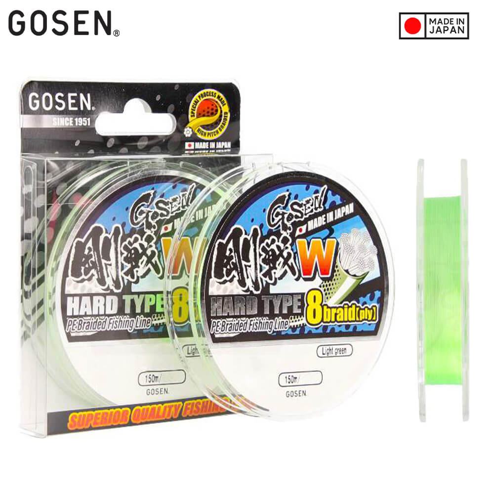 Gosen Fir Textil PE W Hard Type 8 Light Green 150m / #0.6 / 0.132mm / 6.4kg