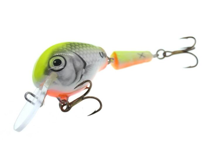 Vidra Lures Atomic Chub Jointed 5cm, 7gr, Sinking, SFC (Silver Fluo Chartreuse) - imagine 4