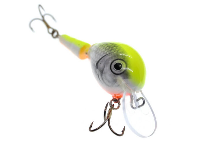 Vidra Lures Atomic Chub Jointed 5cm, 7gr, Sinking, SFC (Silver Fluo Chartreuse) - imagine 5