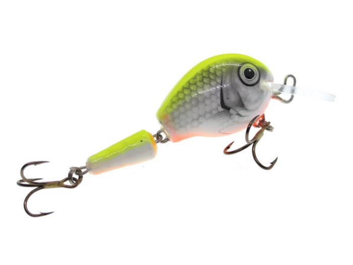 Vidra Lures Atomic Chub Jointed 5cm, 7gr, Sinking, SFC (Silver Fluo Chartreuse) - imagine 6