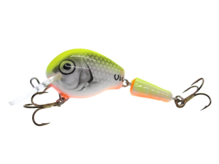 Vidra Lures Atomic Chub Jointed 5cm, 7gr, Sinking, SFC (Silver Fluo Chartreuse) - imagine 7
