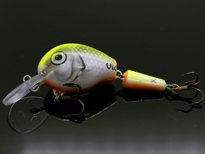 Vidra Lures Atomic Chub Jointed 5cm, 7gr, Sinking, SFC (Silver Fluo Chartreuse) - imagine 2