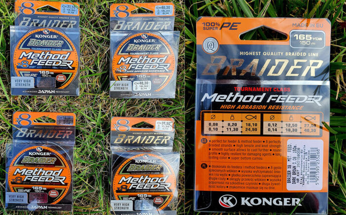 Konger Fir Textil Method Feeder X8 Dark Brown 0.12mm,12.50kg, 150m - imagine 3