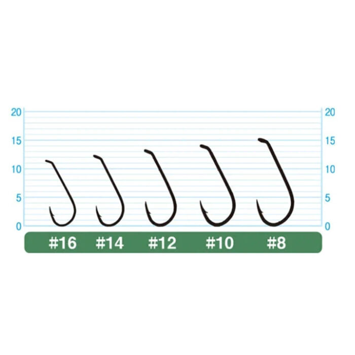 Owner carlige fly Tenkara Down cu ochet, serie 50458, culoare BR, marimea 12 (11buc/plic) - imagine 2