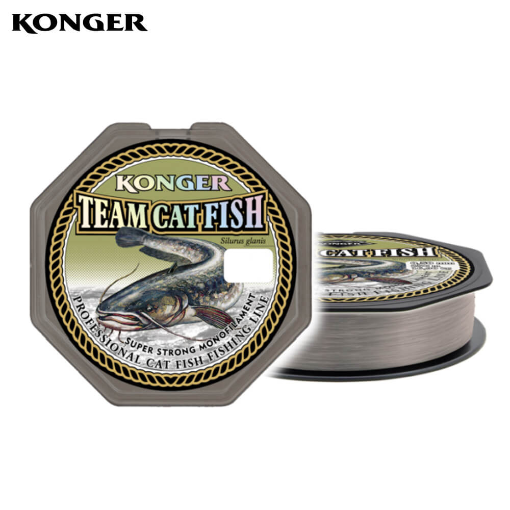 Konger Fir Monofilament somn Team Catfish, dark grey (gri inchis), 200m, 0.80mm, 37kg