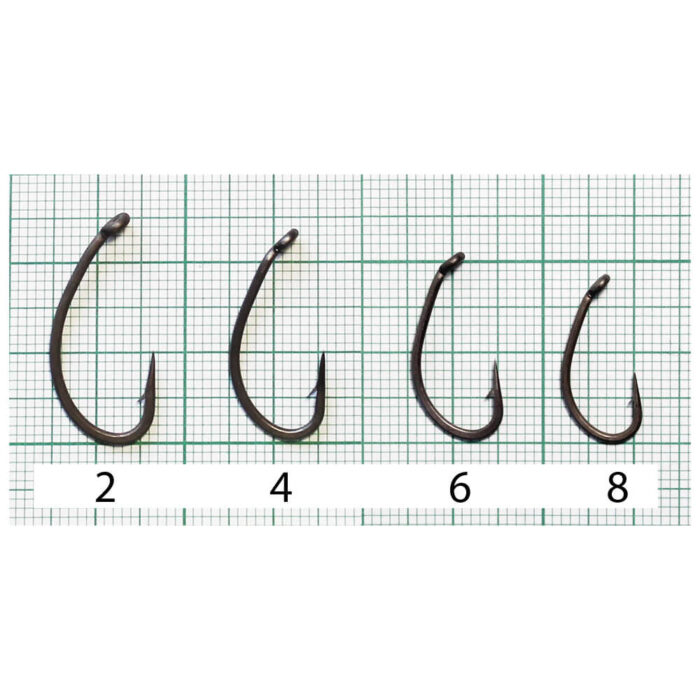 Filstar carlige Premium Crap Curve Shank F1252DB, culoarea DB, marime 2 (10buc/plic) - imagine 2