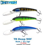 Hitfish vobler TR Deep 9cm, 11.1gr, Floating, pentru pescuitul la trena, evolutie 4-5.1m