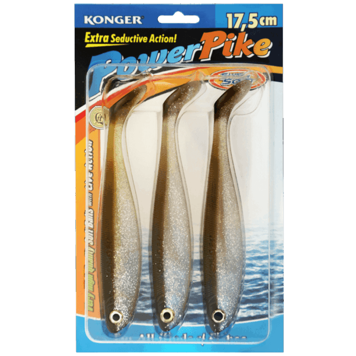 Konger Power Pike 17.5CM, 004 Olive Roach (3buc/blister) - imagine 3